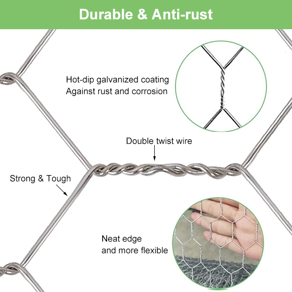 Hexagonal carbon steel chicken wire netting