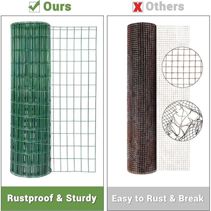 plastic coated vinyl ant-rust welded wire mesh fence