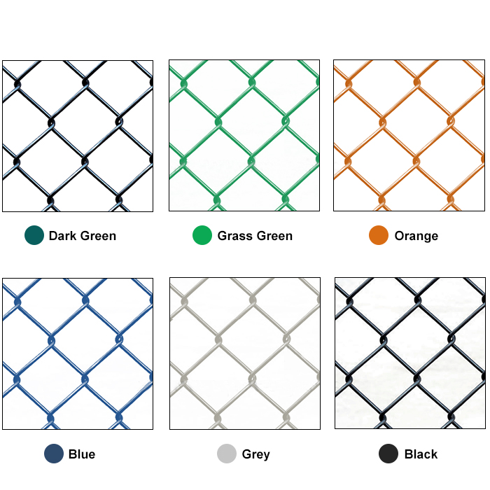 Customized factory price plastic coated chain link fence