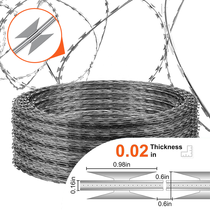 Electric and Hot-Dipped Galvanized Razor Barbed Wire