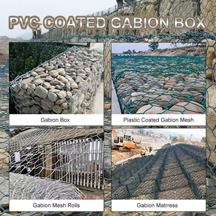 High Quality PVC Coated Gabion Box for River