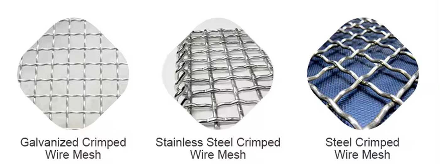 Lock crimped woven wire mesh