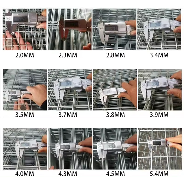 Galvanized square hole welded wire mesh panels