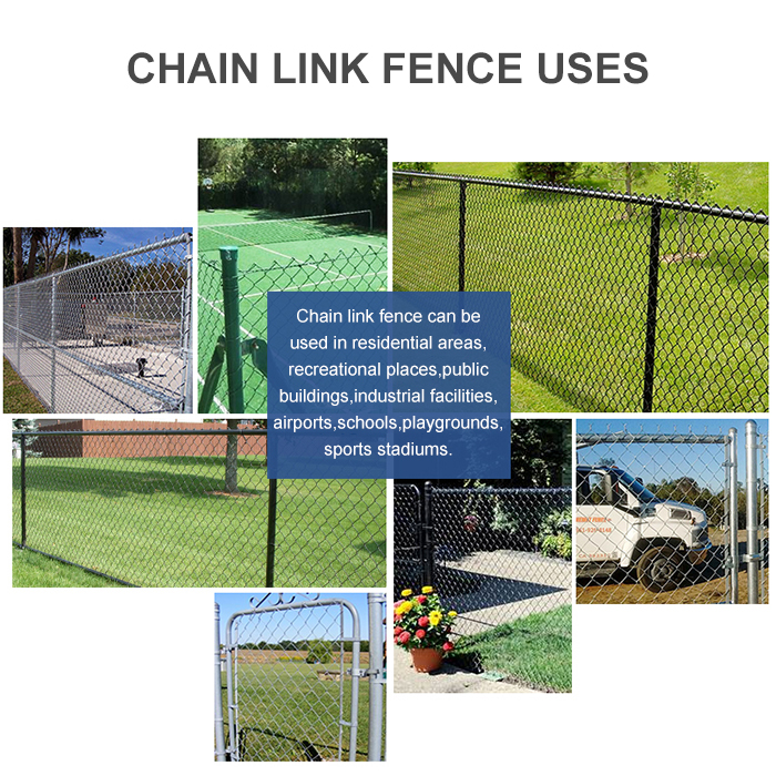 6 ft height galvanized chain link fence