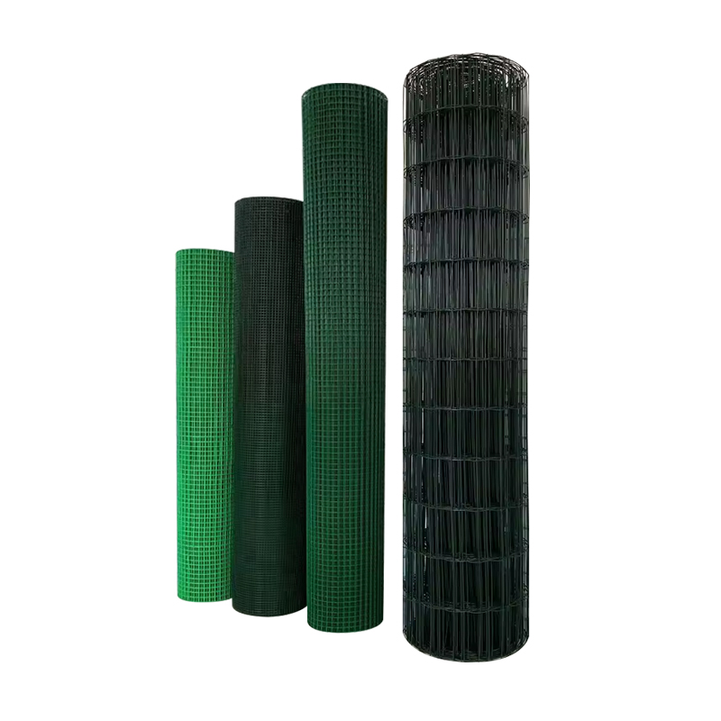 White green and black plastic coated welded wire mesh