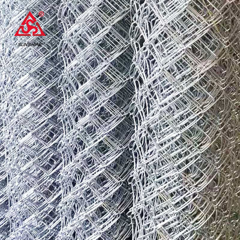 6ft tall × 50ft long galvanized chain link fence rolls