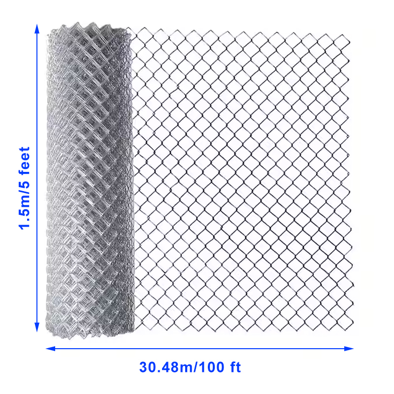 5 ft × 100 ft Galvanized chain link rolls