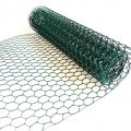 Green black white PVC coated chicken wire mesh