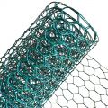 Green black white PVC coated chicken wire mesh