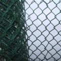 Black and green vinyl coated chain link fence