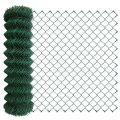 Black and green vinyl coated chain link fence