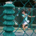 Black and green vinyl coated chain link fence