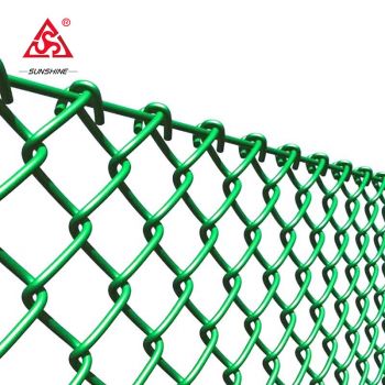 Customized factory price plastic coated chain link fence