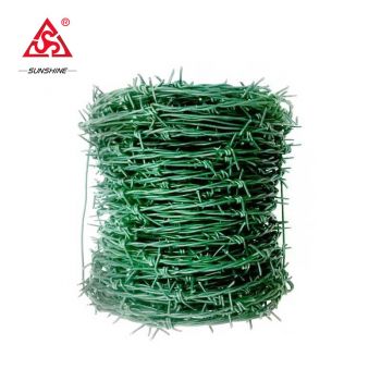 Black and Green Barbed Wire with Plastic coated