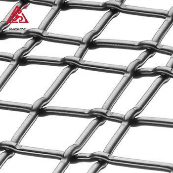 Custom woven plain metal crimped wire mesh