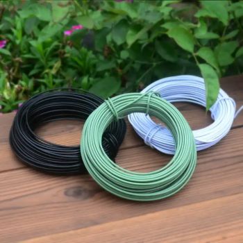 Green black white yellow colorful PVC coated iron wire