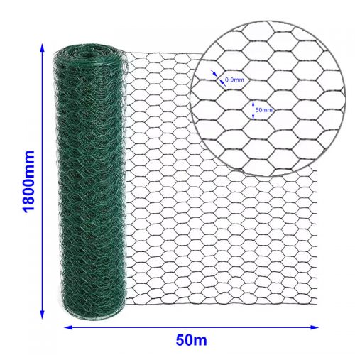 Green chicken wire mesh 24 inch tall 48 inch height 50 feet length