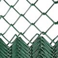 Black green white PVC coated chain link fence