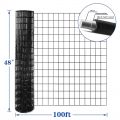 2 inch × 4 inch mesh size black welded wire mesh fencing