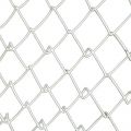 White chain link fence PVC coated