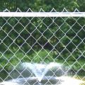 White chain link fence PVC coated