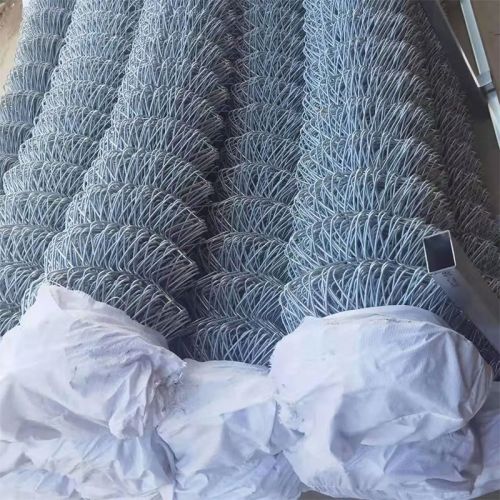 6ft tall × 50ft long galvanized chain link fence rolls